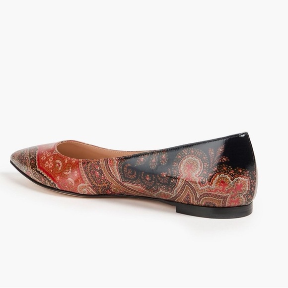 Gianvito Rossi For Etro Gianvito 85 Printed Point-toe Flats - Picture 3 of 10